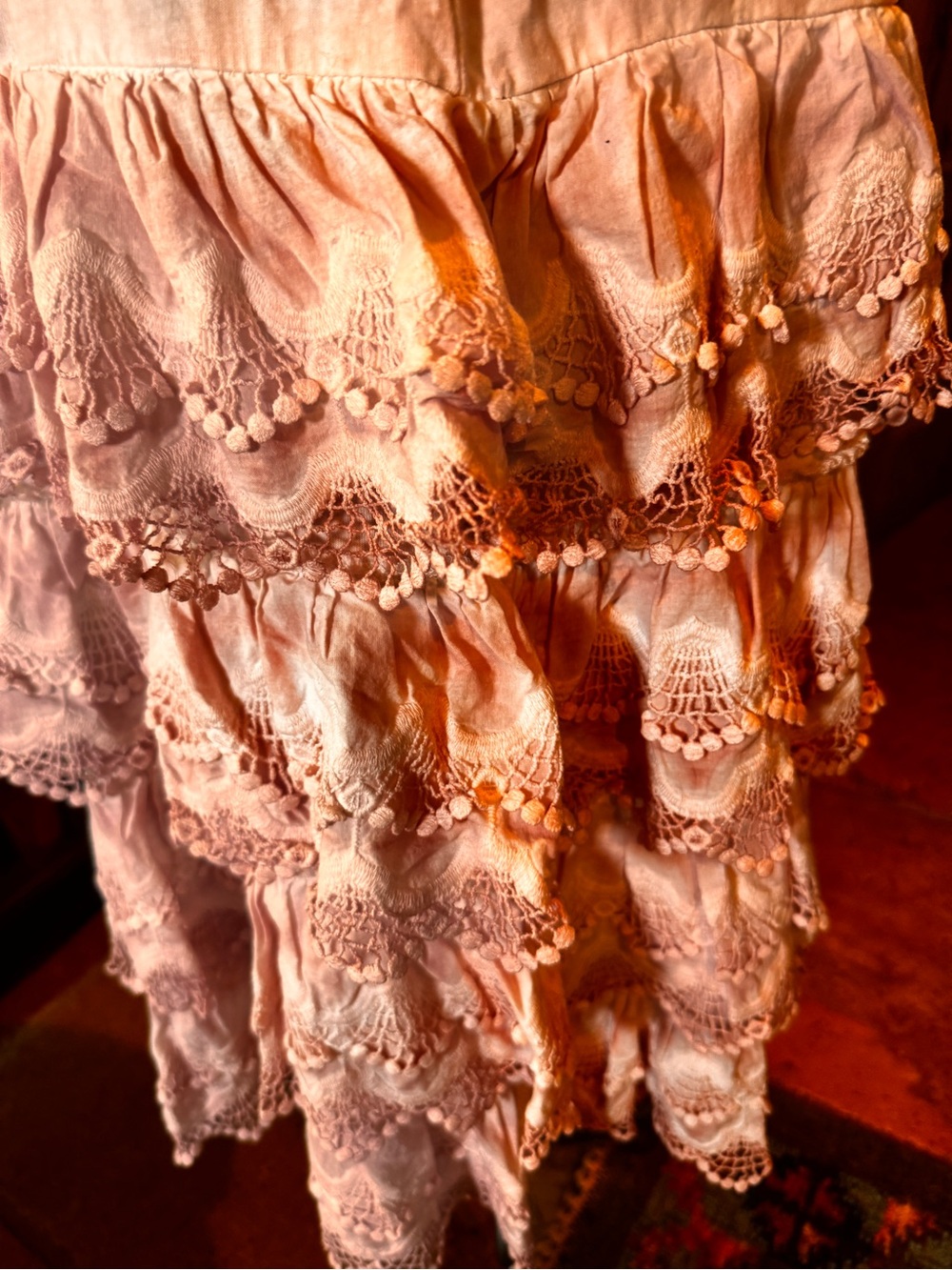 A Rare Bird Pink Lace-Tiered Dress - Picture 4 of 9